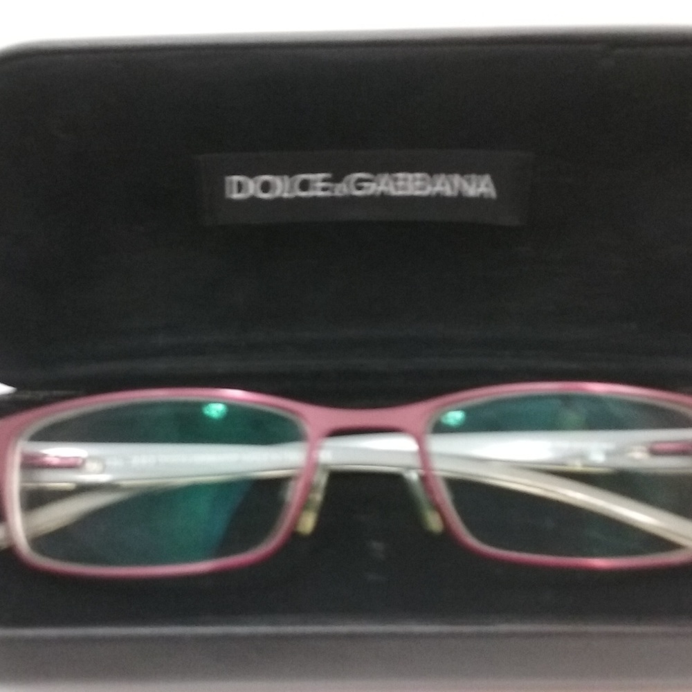 EUC Dolce Gabbana Red Metal Prescription Glasses